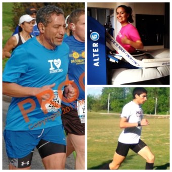 Emilio mid race & Patty on an Alter G