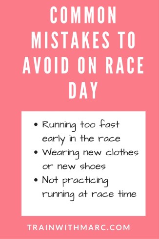 mistakes to avoid on race day