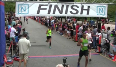 Sheila at the finish