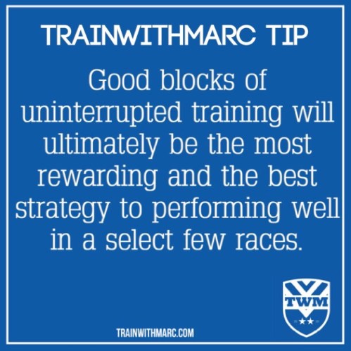 TrainwithMarc Tip: uninterrupted training