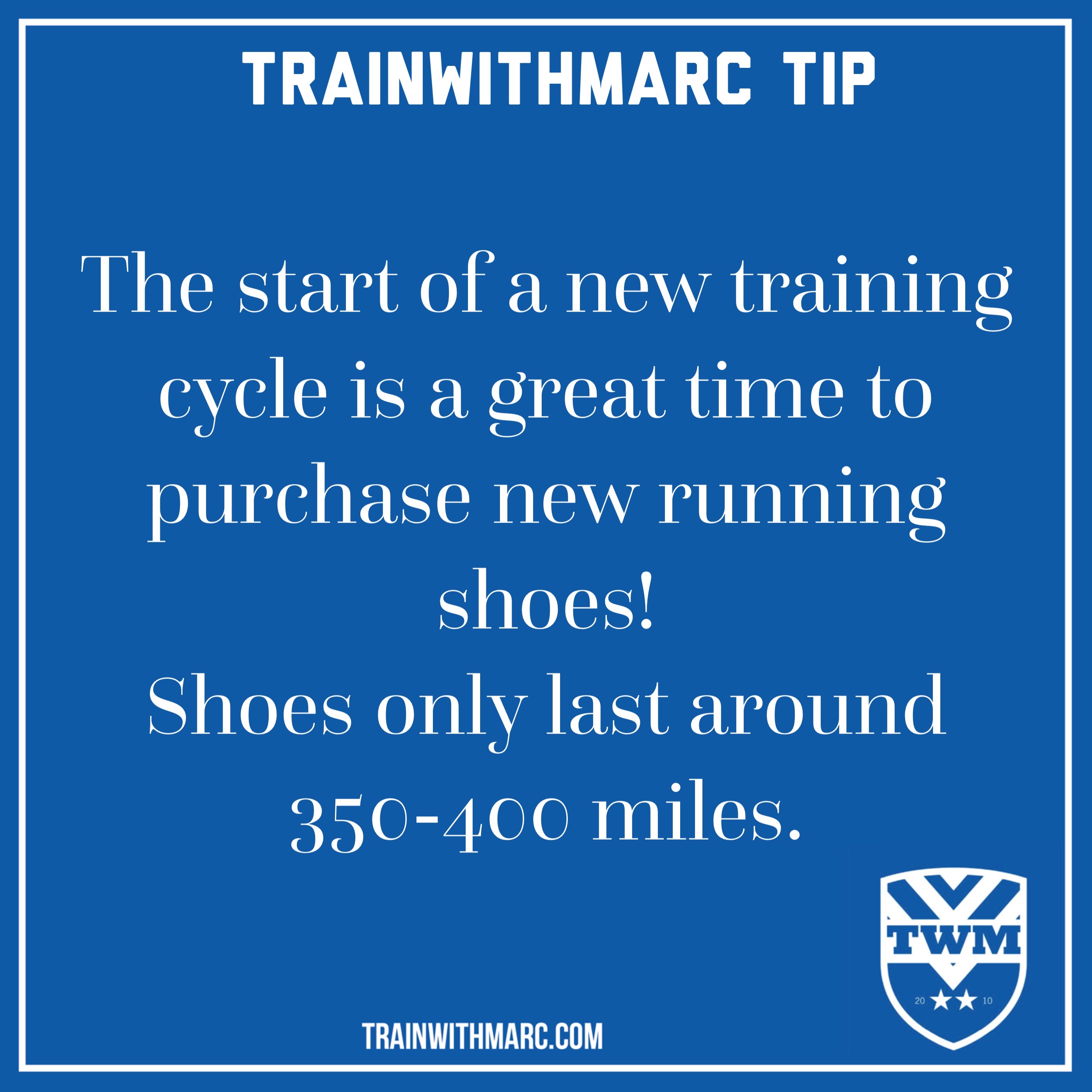 Running Shoe Tip: the best time to buy new running shoes is after a training cycle