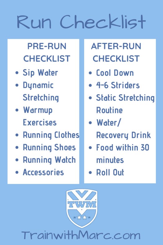 The 13 things you have/should do to have a good run