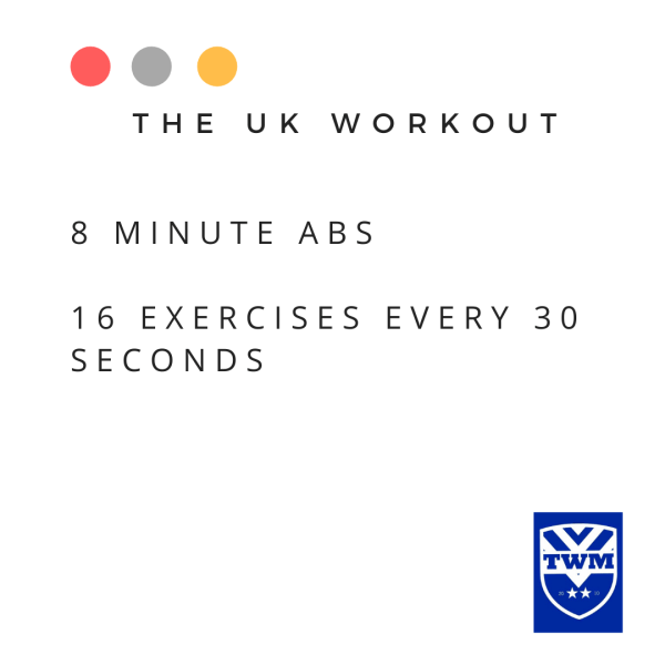 16 ab exercises during the UK workout