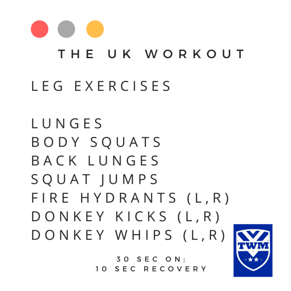 7 leg exercises to do with the UK workout
