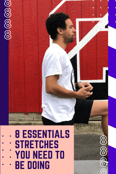 Marc uses static stretching to cool down from a run